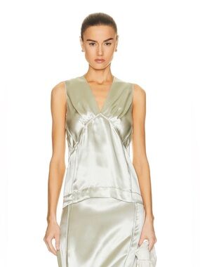 Bottega Veneta Ruffle Satin Blouse